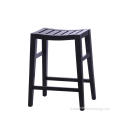 tabouret de bar en bois vintage classique avec repose-pieds